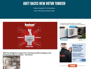 Article from Installeronline Adey Backing the hotun dry trap tundish - picture