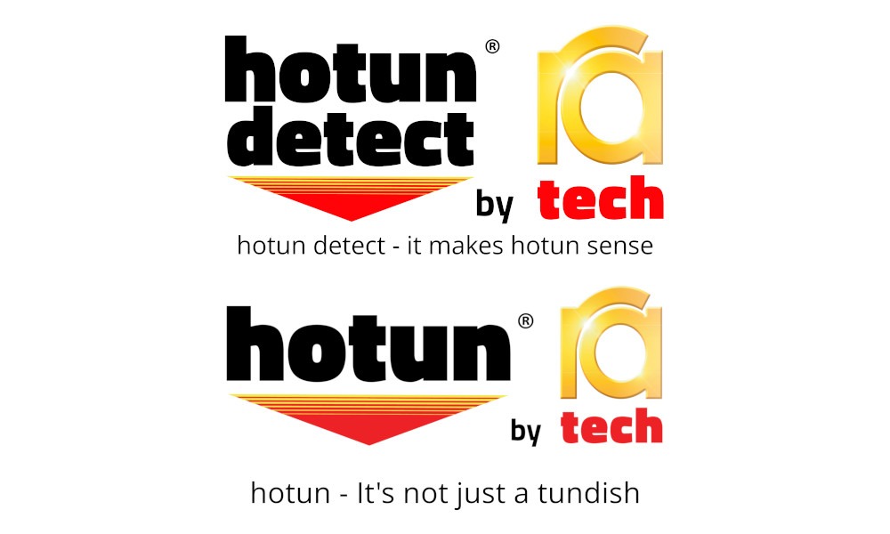 hotun - its not just a tundish and hotun detect - hotun detect it makes hotun sense brand logos