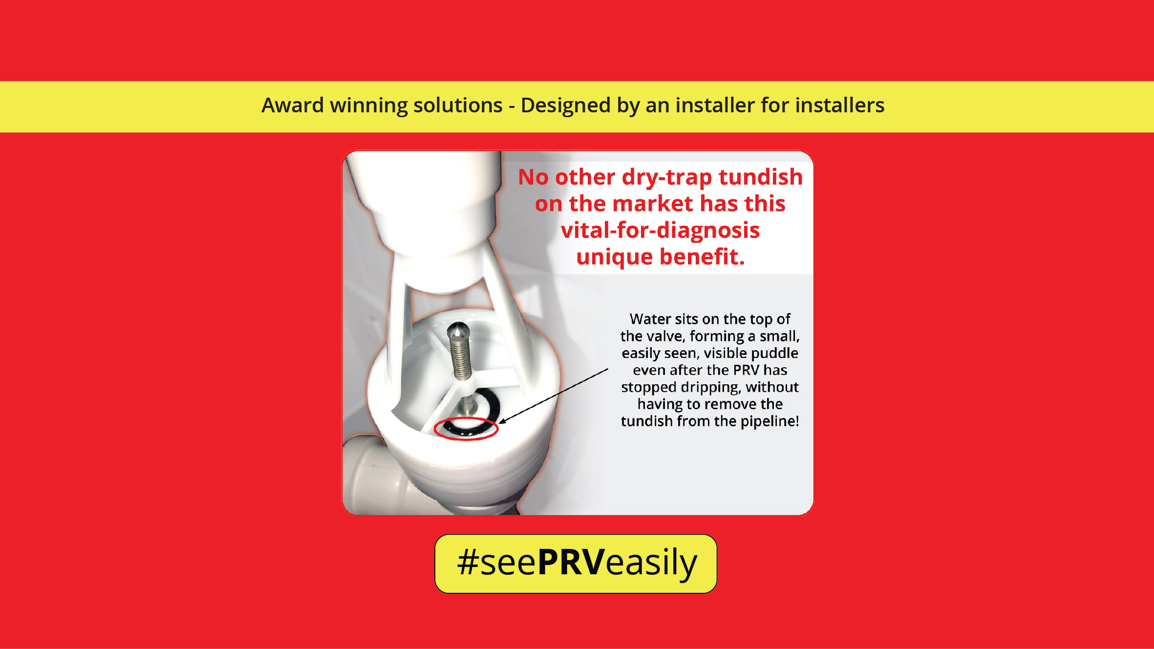 Image of hotun dry trap tundish residual water visibility